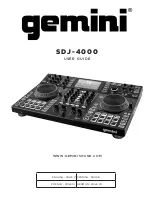 Gemini SDJ-4000 User Manual preview