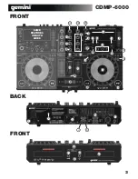 Preview for 3 page of Gemini TABLE TOP SYSTEM CDMP-6000 Operation Manual