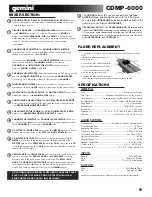 Preview for 6 page of Gemini TABLE TOP SYSTEM CDMP-6000 Operation Manual