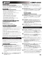 Preview for 19 page of Gemini TABLE TOP SYSTEM CDMP-6000 Operation Manual