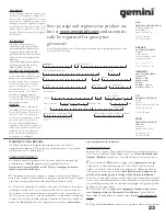 Preview for 22 page of Gemini TABLE TOP SYSTEM CDMP-6000 Operation Manual