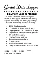 Preview for 1 page of Gemini Tinyview TV-0020 Manual