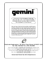 Preview for 12 page of Gemini TT-03 Operation Manual