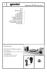 Preview for 2 page of Gemini TT-900 User Manual