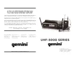 Preview for 1 page of Gemini UHF-5000 Series Operation Manual