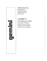 Gemini UMX-5 Operating Instructions Manual preview