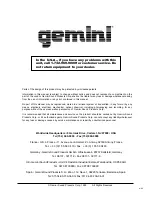 Предварительный просмотр 7 страницы Gemini UMX-9 Operation Manual