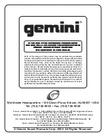 Preview for 16 page of Gemini UZ-1128 H Operation Manual