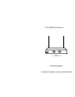 Preview for 1 page of Gemini VHF-02 series User Manual