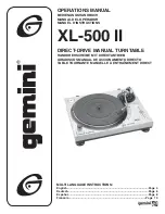 Preview for 1 page of Gemini XL-500 II Operation Manual