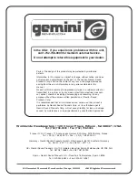 Preview for 6 page of Gemini XL-500 II Operation Manual