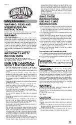 Preview for 1 page of Gemmy AIRBLOW INFLATABLE 221215 Quick Start Manual