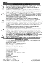 Preview for 2 page of Gemo DT109AX Installation & Use