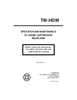 Предварительный просмотр 1 страницы Gemtech HDM Accompaniment To The Installation, Operation And Maintenance Manual