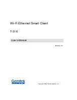 Preview for 1 page of Gemtek Systems T-316 User Manual