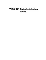 Предварительный просмотр 1 страницы Gemtek WIXS-181 Quick Installation Manual