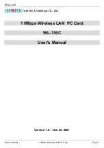 Предварительный просмотр 1 страницы Gemtek WL-316C User Manual