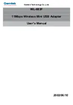 Preview for 1 page of Gemtek WL-683F User Manual