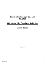 Preview for 1 page of Gemtek WL-818F User Manual