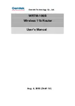 Gemtek WRTM-106B User Manual предпросмотр