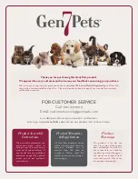 Предварительный просмотр 1 страницы Gen7Pets G7572NS Instructions