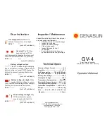 Preview for 2 page of Genasun GV-4 Operator'S Manual