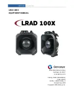 GENASYS LRAD 100X Equipment Manual preview