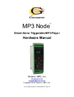 Preview for 1 page of Genave MP3 Node Hardware Manual