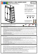 GENC KORSAN WARDROBE 2 DOOR Assembly And User'S Manual preview