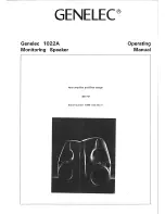 Genelec 1022A Operating Manual предпросмотр