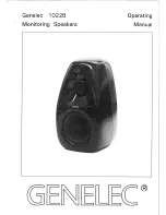 Genelec 1022B Operating Manual предпросмотр