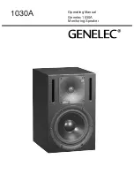 Предварительный просмотр 1 страницы Genelec 1030A Operating Manual