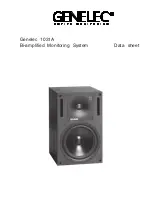 Genelec 1031A Datasheet предпросмотр