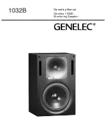 Предварительный просмотр 1 страницы Genelec 1032B Operating Manual