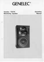 Предварительный просмотр 1 страницы Genelec 1037A Operating Manual