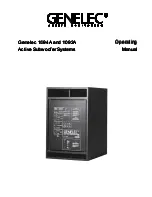 Genelec 1092A Operating Manual preview