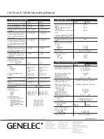 Preview for 8 page of Genelec 1237A Operating Manual