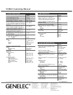 Предварительный просмотр 8 страницы Genelec 1238AC Operating Manual