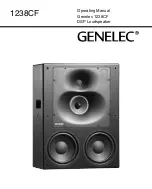 Предварительный просмотр 1 страницы Genelec 1238CFM Operating Manual