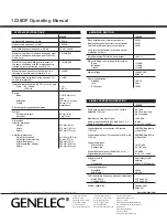 Preview for 8 page of Genelec 1238df Operating Manual