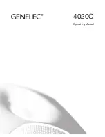 Genelec 4020C Operating Manual preview