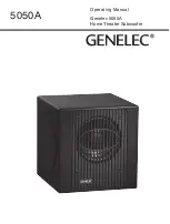 Genelec 5050A Operating Manual preview