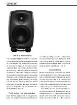 Предварительный просмотр 2 страницы Genelec 6020A Operating Manual