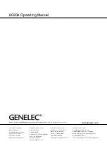 Предварительный просмотр 8 страницы Genelec 6020A Operating Manual