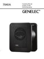 Preview for 1 page of Genelec 7040A Operating Manual