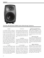 Предварительный просмотр 2 страницы Genelec 8040B Operation Manual