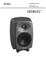 Genelec 8430A Operating Manual preview