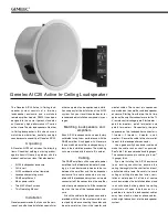 Предварительный просмотр 2 страницы Genelec AIC25 Operating Manual