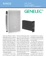 Genelec AIW25 Datasheet предпросмотр