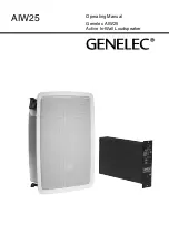 Genelec AIW25 Operating Manual предпросмотр